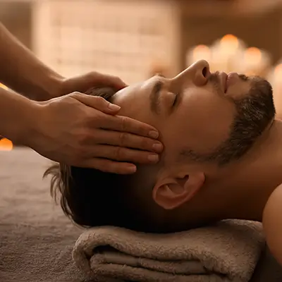 skön ansiktsmassage man